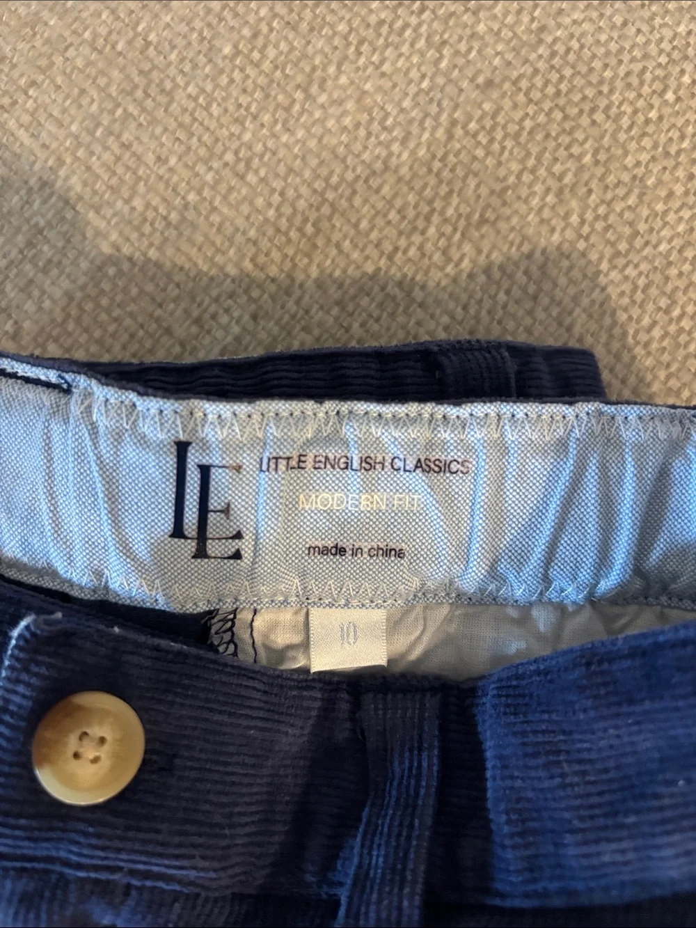 Little English Navy Corduroy Kids Trousers